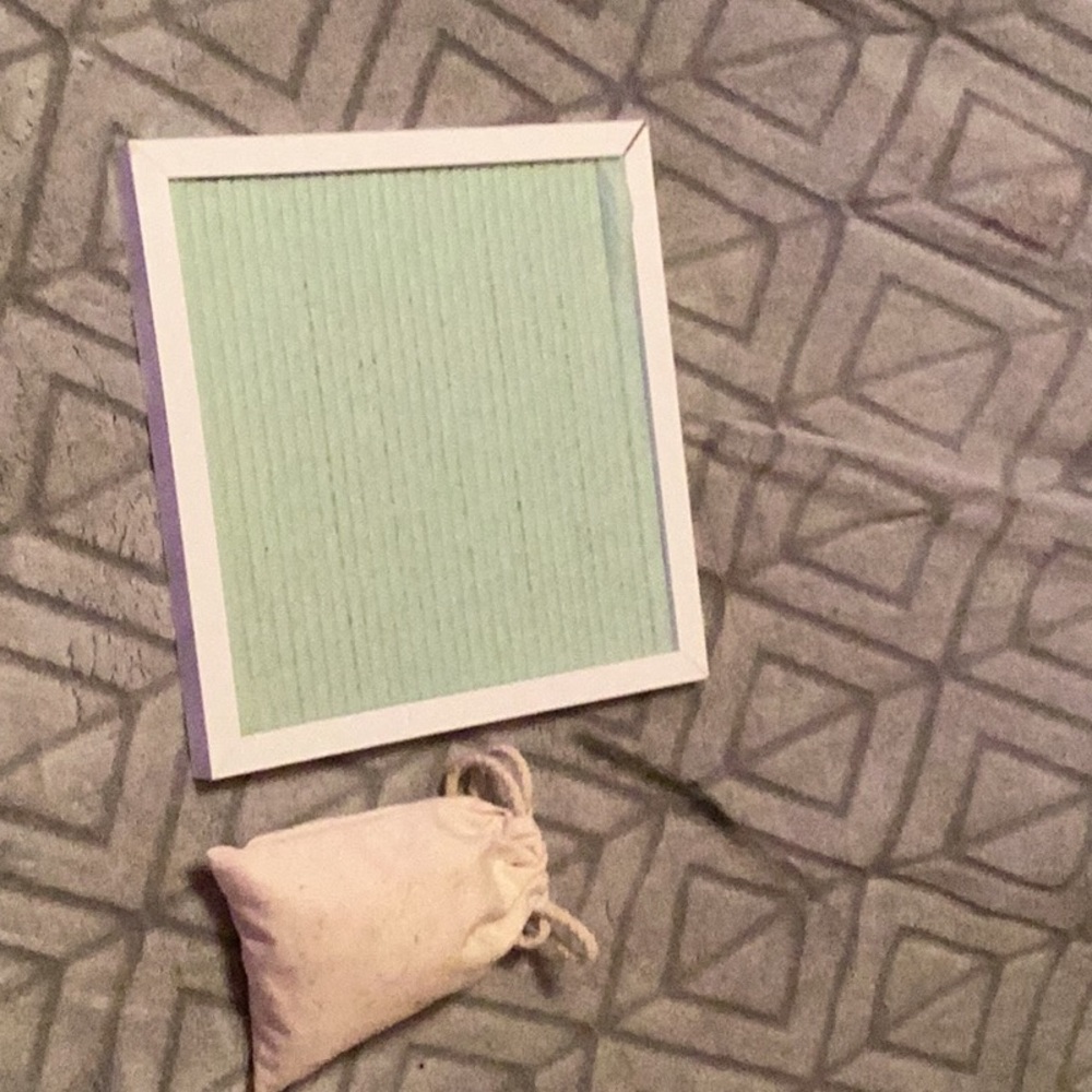 White and Green Letter Board